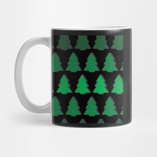 Green Christmas Tree Stripes by dogbone42